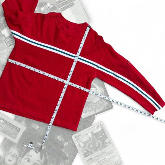 Red & White Striped OCI Surf Long Sleeve Tee - Picture 4 of 6